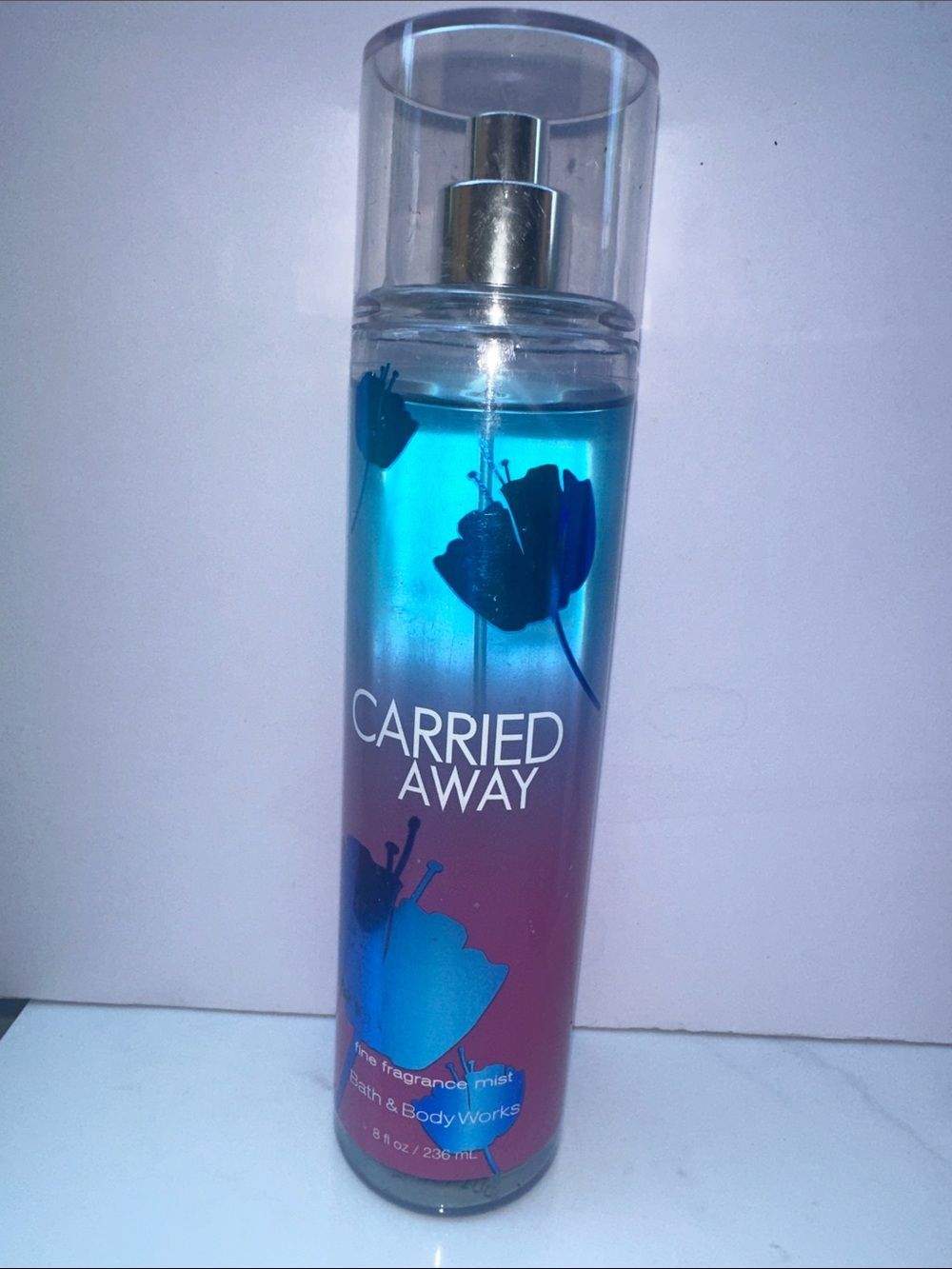 Bath & Body Works Carried Away Fragrance Mist - Blue and Pink Gradient Bottle